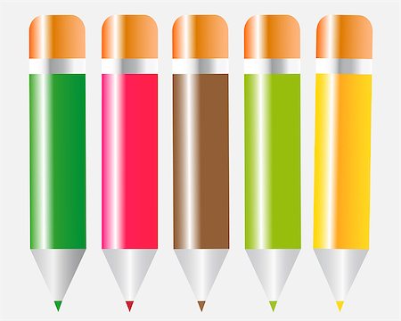 simsearch:400-07254534,k - colored pencils on a light gray background Foto de stock - Super Valor sin royalties y Suscripción, Código: 400-07265684