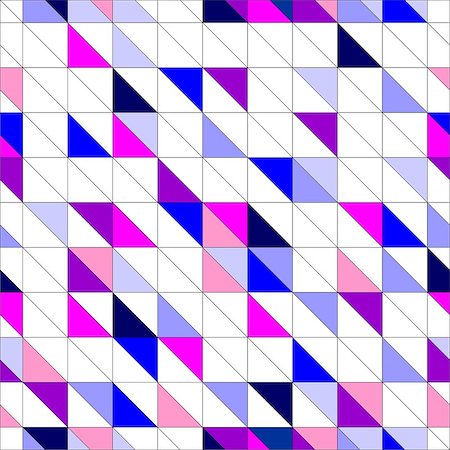 simsearch:400-08675660,k - Seamless vector blue, pink violet and white pattern, texture or background. Colorful geometric mosaic shapes. Hipster flat surface design triangle wallpaper with aztec chevron zigzag print Stock Photo - Budget Royalty-Free & Subscription, Code: 400-07265709