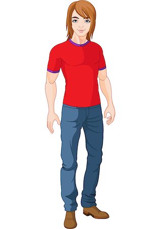 Illustration of pretty young man Stock Photo - Budget Royalty-Free & Subscription, Code: 400-07265832