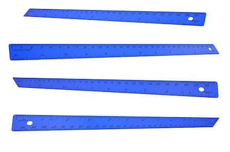 simsearch:400-05294430,k - Blue plastic ruler. Isolated render on a white background Fotografie stock - Microstock e Abbonamento, Codice: 400-07266384
