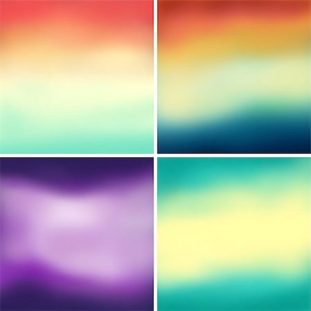 simsearch:400-08753688,k - Abstract colorful blurred vector backgrounds set 5 Foto de stock - Super Valor sin royalties y Suscripción, Código: 400-07266634