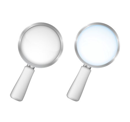 simsearch:400-07952800,k - Magnifying glasses on white background, vector eps10 illustration Fotografie stock - Microstock e Abbonamento, Codice: 400-07266659