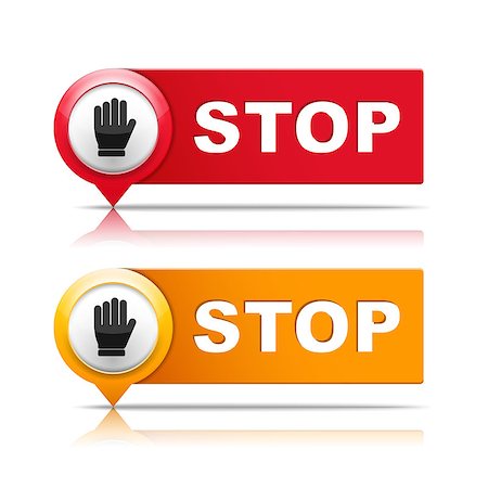 simsearch:400-07254534,k - Two stop signs, vector eps10 illustration Foto de stock - Super Valor sin royalties y Suscripción, Código: 400-07266669