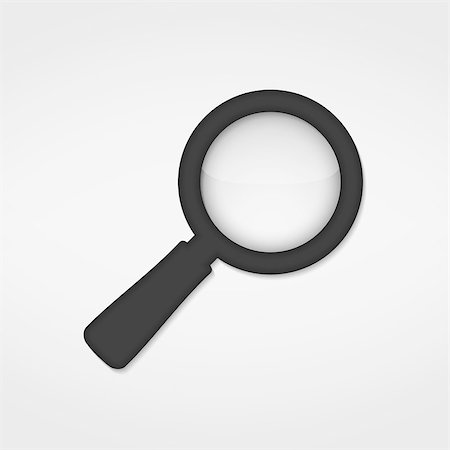 simsearch:400-08374698,k - Gray magnifying glass icon, vector eps10 illustration Stock Photo - Budget Royalty-Free & Subscription, Code: 400-07266716