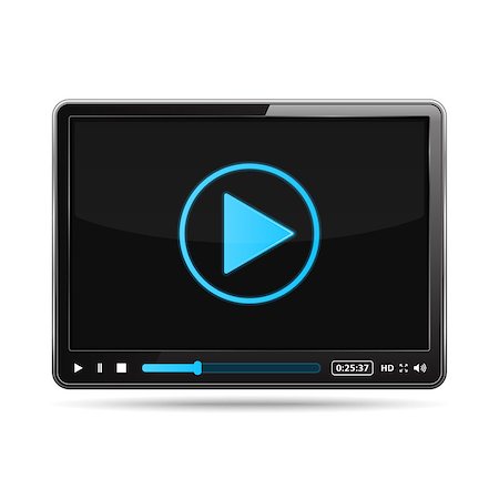Black video player design template, vector eps10 illustration Stock Photo - Budget Royalty-Free & Subscription, Code: 400-07266711