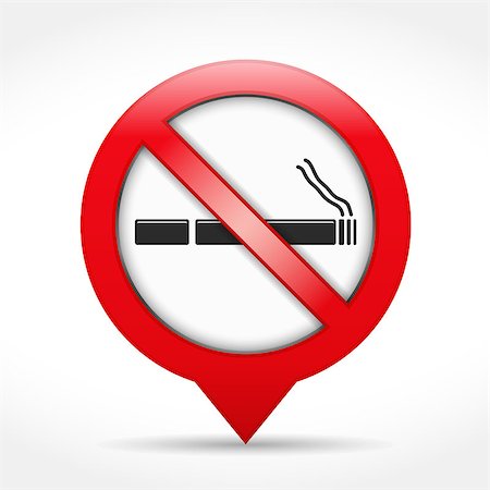 stop sign smoke - No smoking sign, vector eps10 illustration Stock Photo - Budget Royalty-Free & Subscription, Code: 400-07266740