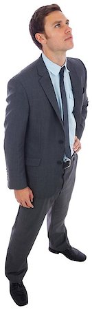 simsearch:400-06885881,k - Stern businessman standing with hand on hip on white background Photographie de stock - Aubaine LD & Abonnement, Code: 400-07268106