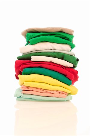 stack shirts not people - colorfull shirts Stock Photo - Budget Royalty-Free & Subscription, Code: 400-07260333