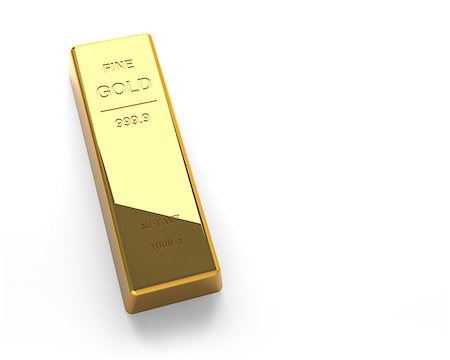 simsearch:400-07260449,k - Gold bar Isolated on the White Background Fotografie stock - Microstock e Abbonamento, Codice: 400-07260444