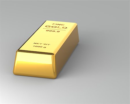 simsearch:400-06770545,k - Gold bar on the Gray Background Stock Photo - Budget Royalty-Free & Subscription, Code: 400-07260445