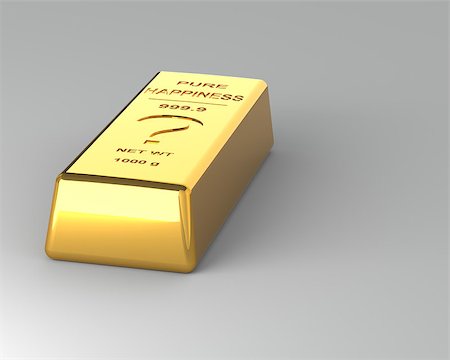 simsearch:400-04715746,k - Gold bar on the Gray Background. Labeled with Pure Happines? Stock Photo - Budget Royalty-Free & Subscription, Code: 400-07260447