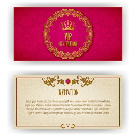 simsearch:400-07408048,k - Elegant template luxury invitation, card with lace ornament, place for text. Floral elements, ornate background. Vector illustration EPS 10. Stockbilder - Microstock & Abonnement, Bildnummer: 400-07260515