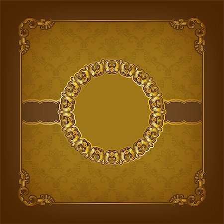 simsearch:400-07408048,k - Elegant template frame design for luxury greeting card, invitation with lace ornament, place for text. Floral elements, ornate background. Vector illustration EPS 10. Stockbilder - Microstock & Abonnement, Bildnummer: 400-07260519