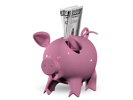 simsearch:400-05884579,k - 3d illustration of a pink piggy bank Foto de stock - Super Valor sin royalties y Suscripción, Código: 400-07260594