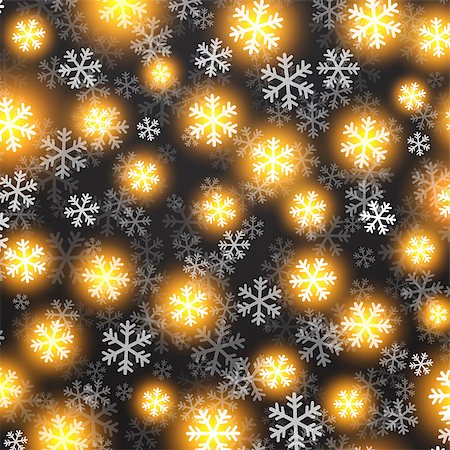 simsearch:400-08407579,k - Vector background with golden falling snow on black Photographie de stock - Aubaine LD & Abonnement, Code: 400-07260644