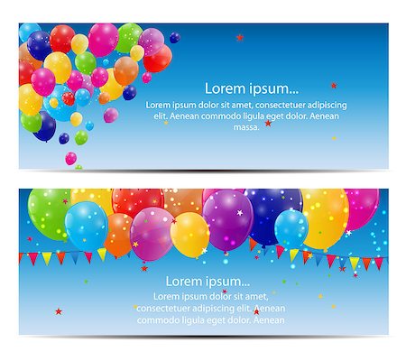 Color glossy balloons card background vector illustration Stock Photo - Budget Royalty-Free & Subscription, Code: 400-07261034