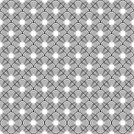 Design seamless uncolored diagonal diamond pattern. Vector art Stock Photo - Budget Royalty-Free & Subscription, Code: 400-07261644