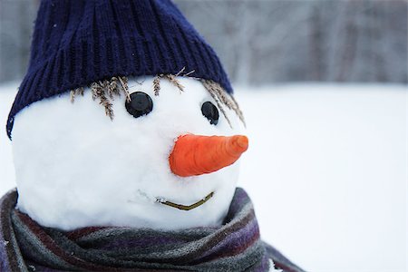 funny freezing cold photos - snow man standing close up Stock Photo - Budget Royalty-Free & Subscription, Code: 400-07261756