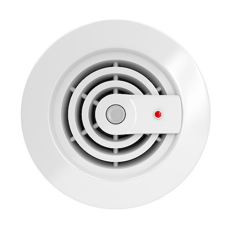 sensor - Smoke and fire detector isolated on white Photographie de stock - Aubaine LD & Abonnement, Code: 400-07261922