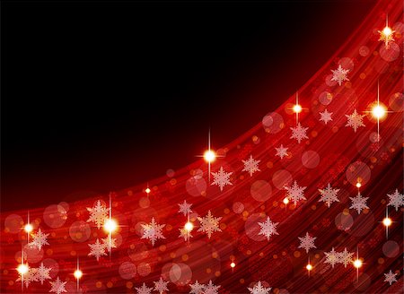simsearch:400-08713262,k - Christmas decoration. Abstract red snowflakes stream. Black background Stock Photo - Budget Royalty-Free & Subscription, Code: 400-07262047