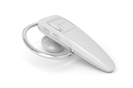 simsearch:400-07516047,k - White bluetooth headset on white background Stockbilder - Microstock & Abonnement, Bildnummer: 400-07262059