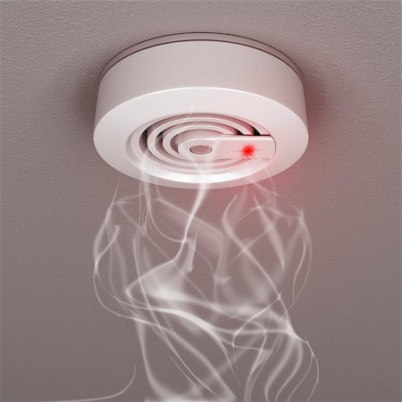 sensor - Smoke and fire detector with smoke Foto de stock - Super Valor sin royalties y Suscripción, Código: 400-07262066