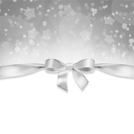 simsearch:400-05006261,k - New Year's background. Ribbon and snowflakes on abstract gray background Photographie de stock - Aubaine LD & Abonnement, Code: 400-07262376