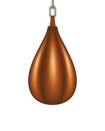 Punching bag for boxing on white background Stock Photo - Budget Royalty-Free & Subscription, Code: 400-07262610