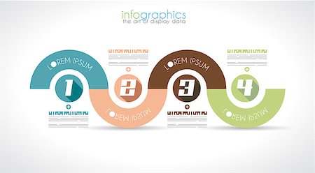simsearch:400-08194697,k - Infographic Design Template with modern flat style. Ideal to display data and for product ranking or generic classification of items. Stock Photo - Budget Royalty-Free & Subscription, Code: 400-07262743