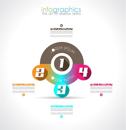 simsearch:400-08194697,k - Infographic Design Template with modern flat style. Ideal to display data and for product ranking or generic classification of items. Stock Photo - Budget Royalty-Free & Subscription, Code: 400-07262755