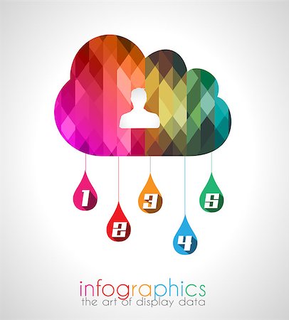 simsearch:400-08194697,k - Cloud computing infographic with 5 numbers for your business presentations. Ideal for data display or item classification and rankings. Stock Photo - Budget Royalty-Free & Subscription, Code: 400-07262773