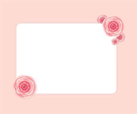 Cute Frame with Rose Flowers  Vector Illustration. Stock Photo - Budget Royalty-Free & Subscription, Code: 400-07262930