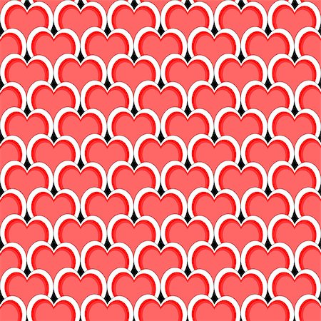 simsearch:400-07507273,k - Design seamless red heart diagonal background. Vector art Stock Photo - Budget Royalty-Free & Subscription, Code: 400-07263031