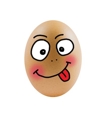egg (concept) - one  brown egg on white background . Stock Photo - Budget Royalty-Free & Subscription, Code: 400-07263102
