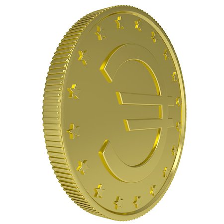 simsearch:400-07262818,k - Gold euro. Isolated render on a white background Foto de stock - Royalty-Free Super Valor e Assinatura, Número: 400-07263379