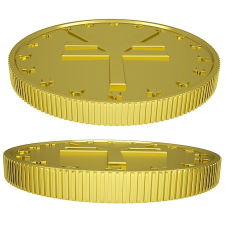 simsearch:400-07262818,k - Gold yen. Isolated render on a white background Foto de stock - Royalty-Free Super Valor e Assinatura, Número: 400-07263421