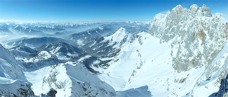 simsearch:400-09275244,k - Winter hazy view from Dachstein mountain massif top to Schladming and Filzmoos region (Austria). Stock Photo - Budget Royalty-Free & Subscription, Code: 400-07263621