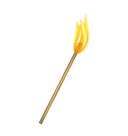 simsearch:640-03262777,k - Burning match isolated on a white background Photographie de stock - Aubaine LD & Abonnement, Code: 400-07263789