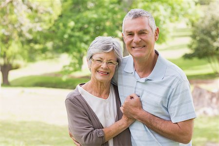 simsearch:400-07274982,k - Loving happy senior man and woman holding hands at the park Stock Photo - Budget Royalty-Free & Subscription, Code: 400-07274967