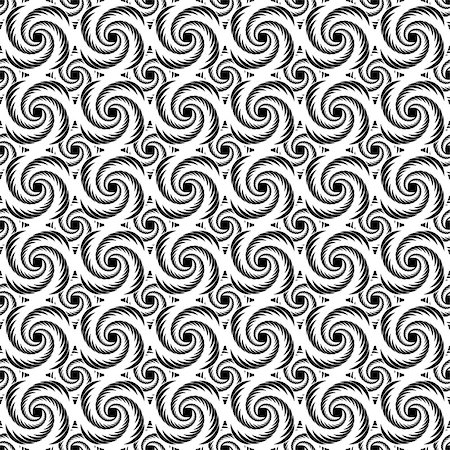 simsearch:400-07631184,k - Design seamless monochrome decorative helix pattern. Whirlpool textured background. Vector art Stockbilder - Microstock & Abonnement, Bildnummer: 400-07278564