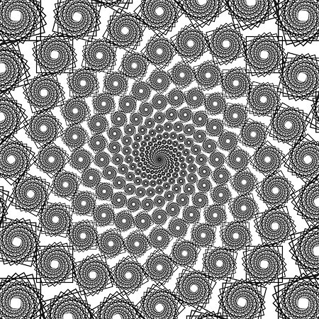 Design monochrome helix movement background. Whirl lace textured abstract backdrop. Vector art Photographie de stock - Aubaine LD & Abonnement, Code: 400-07278597
