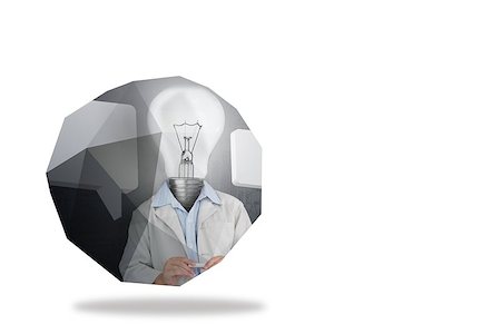 simsearch:400-07270335,k - Light bulb man on abstract screen Stock Photo - Budget Royalty-Free & Subscription, Code: 400-07270765