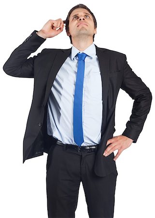 simsearch:6109-07601648,k - Thinking businessman scratching head Stock Photo - Budget Royalty-Free & Subscription, Code: 400-07271813