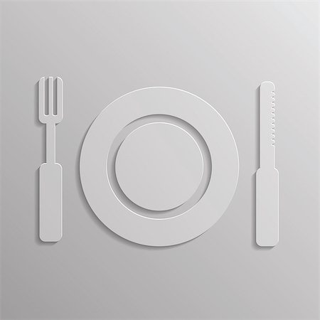 simsearch:824-07310346,k - illustration with fork and spoon icon for your design Foto de stock - Super Valor sin royalties y Suscripción, Código: 400-07272440