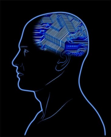 simsearch:400-07472751,k - Abstract image - Computer In Head - Brain - Intelligence - Thinking Stock Photo - Budget Royalty-Free & Subscription, Code: 400-07272464