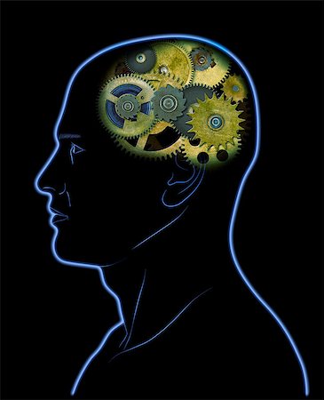 simsearch:400-07472751,k - Abstract image - Gears In The Head - Brain - Intelligence - Thinking Stock Photo - Budget Royalty-Free & Subscription, Code: 400-07272469