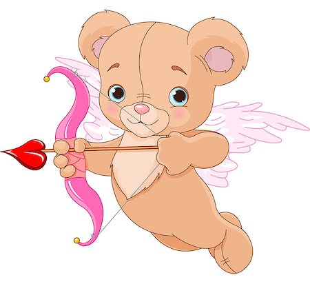 simsearch:400-08016415,k - Valentine cupid bear ready to shoot his arrow Photographie de stock - Aubaine LD & Abonnement, Code: 400-07272611