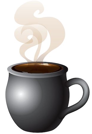 Vector Illustration of Coffee, Tea or Hot Chocolate mug steaming with smoke. Foto de stock - Super Valor sin royalties y Suscripción, Código: 400-07272646