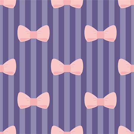 simsearch:400-08097094,k - Seamless vector pattern with pastel pink bows on a navy blue strips background. For desktop wallpaper, web design, cards, invitations, wedding or baby shower albums, backgrounds, arts and scrapbooks. Stock Photo - Budget Royalty-Free & Subscription, Code: 400-07272667