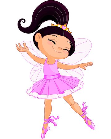 pink ballet tutu - Illustration of a happy little fairy ballerina Stock Photo - Budget Royalty-Free & Subscription, Code: 400-07272660